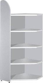 Kerkmann Eckregal Dante lichtgrau 60,0 x 32,5 - 60,0 x 190,0 cm, 1 St.