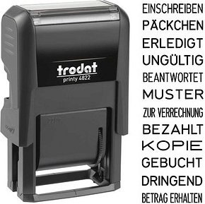 trodat Textstempel printy 4822 selbstfärbend schwarz ohne Logo, 1 St.