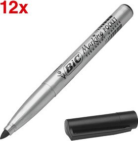 BIC ECOlutions Öko Permanentmarker schwarz 1,0 mm, 1 Set