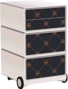 PAPERFLOW easyBox Business Rollcontainer weiß, bunt 60347 4 Auszüge 39,0 x 43,6 x 64,2 cm