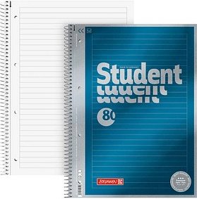 BRUNNEN Collegeblöcke Student Premium liniert DIN A4 Rand rundum, 1 St.