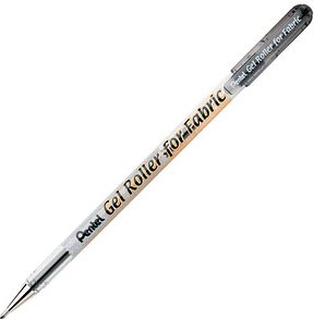 Pentel for Fabric BN15-AO Gelschreiber transparent 0,5 mm, Schreibfarbe: schwarz, 1 St.