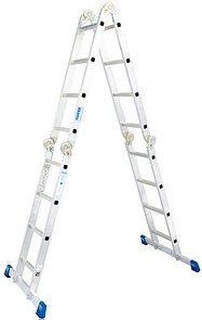 Thumbnail - KRAUSE Gelenkleiter STABILO silber 16 Sprossen, H: 130,0 cm