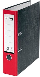 Thumbnail - VON LEITZ Ordner rot mamoriert Karton 8,0 cm DIN A4, 1 St.