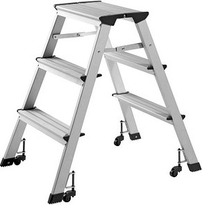 ALCO Klapptritt silber 3 Stufen, H: 64,0 cm