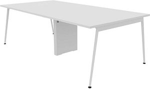 Quadrifoglio Konferenztisch X3 weiß rechteckig, 4-Fuß-Gestell weiß, 240,0 x 120,0 x 75,0 cm