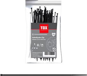 TOX Kabelbinder Clip schwarz, 100 St.