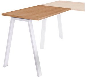 rocada Anbautisch BLANCA weiß/eiche rechteckig 100,0 x 60,0 x 72,0 cm