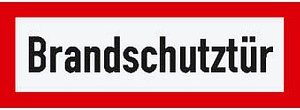 Brandschutzaufkleber "Brandschutztür" rechteckig 29,7 x 10,5 cm, 1 St.