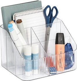 Thumbnail - Zeller Schreibtisch-Organizer transparent Kunststoff 5 Fächer 14,8 x 18,0 x 12,0 cm