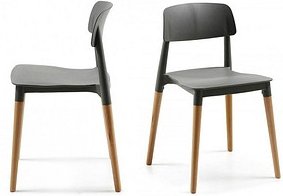 2 meet powered by PAPERFLOW Besucherstühle Glamwood CHGLAMX2.23.01 schwarz Kunststoff