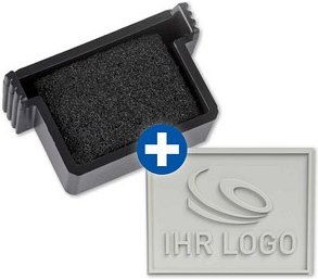 trodat Stempelplatte + integriertes Stempelkissen Ersatz-Set für trodat 4907