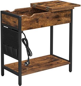 VASAGLE Beistelltisch rechteckig Spanplatte braun 60,0 x 31,5 x 60,0 cm, 1 St.