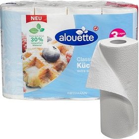 alouette Küchenrollen Classic 3-lagig, 4 Rollen