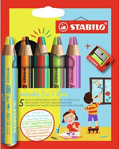 STABILO woody 3 in 1 Malset farbsortiert, 5 St.