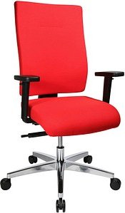 Topstar Bürostuhl Profi Star 15 High, PS49H T31Q Stoff rot, Gestell alu