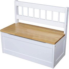 Garden Pleasure Sitztruhe Kinder 314103-2 braun, weiß Holz 60,0 cm
