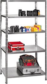 SCHULTE Schwerlastregal Profiline 19107900-V silber 100,0 x 40,0 x 190,0 cm