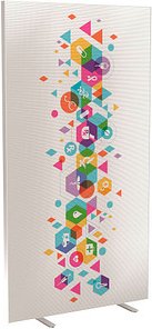 PAPERFLOW Trennwand easyScreen Business, 62135 bunt 94,0 x 173,4 cm, 1 St.