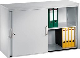 CP Schiebetürenschrank C 2000 Acurado, 5723-00 S10376 lichtgrau 2 Fachböden 120,0 x 40,0 x 72,0 cm