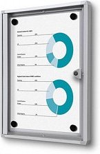 Thumbnail - Showdown® Displays Schaukasten Economy XS B1 silber 1x DIN A4