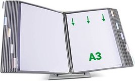 Thumbnail - tarifold Sichttafelsystem 433200 DIN A3 grau mit 20 St. Sichttafeln, 1 St.