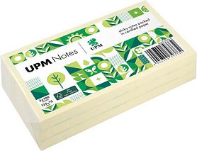 Thumbnail - UPM Notes Haftnotizen doppelte Haftung gelb, 3 Blöcke