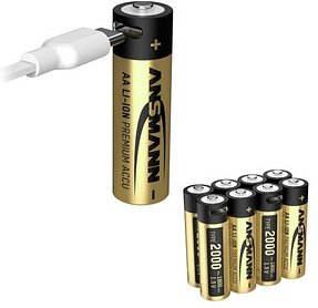 8 ANSMANN USB-Akkus mit Ladekabel Premium Mignon AA 1.800 mAh