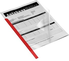 50 DURABLE Klemmschienen rot DIN A4 30 Blatt