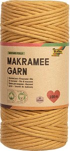 Thumbnail - folia Makramee Garn senfgelb Mustard field Ø 3,5 mm, 1 St.