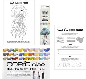 COPIC® Ciao 2D Pastel Palette Starter Layoutmarker-Set farbsortiert 1,0 + 6,0 mm, 1 Set