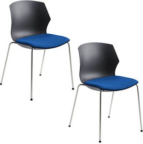 Mayer Schalenstühle myPRIMO 2511 01 01 26 396 blau Stoff, 2 St.