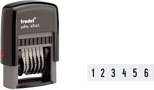 trodat Ziffernstempel Printy 4846/6 selbstfärbend schwarz ohne Logo, 1 St.