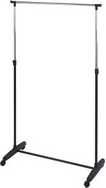 WENKO Teleskop-Garderobe Mikey schwarz Metall 90,0 x 103,0-170,0 cm