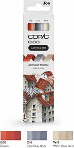 COPIC® Ciao Architect Palette Layoutmarker-Set farbsortiert 1,0 + 6,0 mm, 3 St.