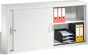 CP Aufsatz-Schiebetürenschrank C 2000 Acurado, 2145-00 S10052 lichtgrau 2 Fachböden 160,0 x 40,0 x 79,0 cm