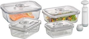 caso® Vakuumbehälter-Set VacuBoxx E-Set transparent 0,37/0,6/1,0/1,5 l, 1 Set