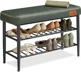 VASAGLE Sitzbank LSB054C01 waldgrün Kunstleder 80,0 cm