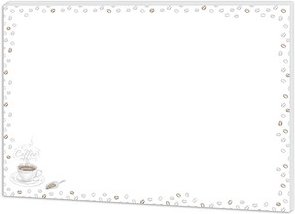RNK-Verlag Schreibtischunterlage Coffee weiß Papier 60,0 x 42,0 cm, 30 Blatt