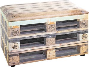 HAKU Möbel Sitztruhe 25978 Motiv Palette 2 Holz 65,0 cm