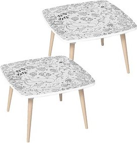 PAPERFLOW Kids Ozean Maltische weiß 60,0 x 60,0 x 40,0 cm, 2 St.