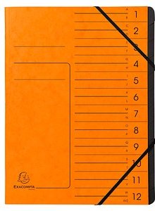 Exacompta Ordnungsmappen 12 Fächer orange