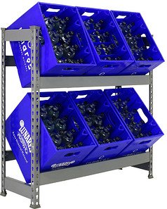 Simonrack Getränkekistenregal KIT SIMONBOTTLE 2 GRIS 330100024101032 grau 100,0 x 30,0 x 100,0 cm