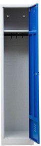 Gürkan Spind lichtgrau, enzianblau 104916, 1 Schließfach 40,0 x 50,0 x 180,0 cm