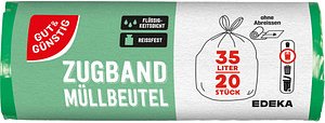 GUT&GÜNSTIG Müllbeutel 35,0 l grün, 20 St.
