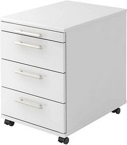 HAMMERBACHER Basic 1606 Rollcontainer weiß 4 Auszüge 42,8 x 58,0 x 59,0 cm