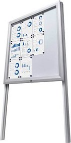 Showdown® Displays Gestell für Schaukästen silber 12x DIN A4, 1 St.