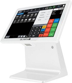Thumbnail - OLYMPIA Registrierkasse TS10 inkl. eingebautem Scanner (ohne TSE-Lizenz) weiß