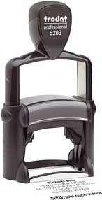 trodat Textstempel, individualisierbar Professional 5203 selbstfärbend schwarz Logo möglich, 1 St. - Direkt online pers...