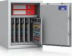 ISS safe4key Schlüsseltresor lichtgrau mit 280 Haken, Doppelbartschloss, 50,0 x 42,0 x 65,0 cm, 1 St.